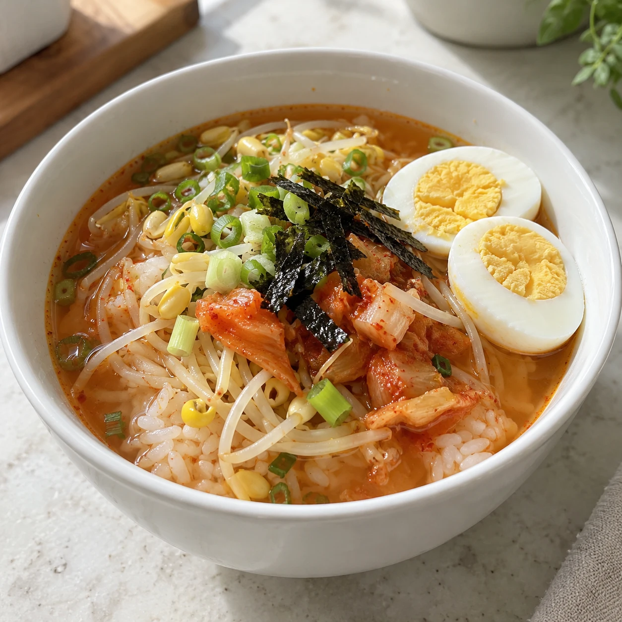 ข้าวต้มซุปถั่วงอกเกาหลี
