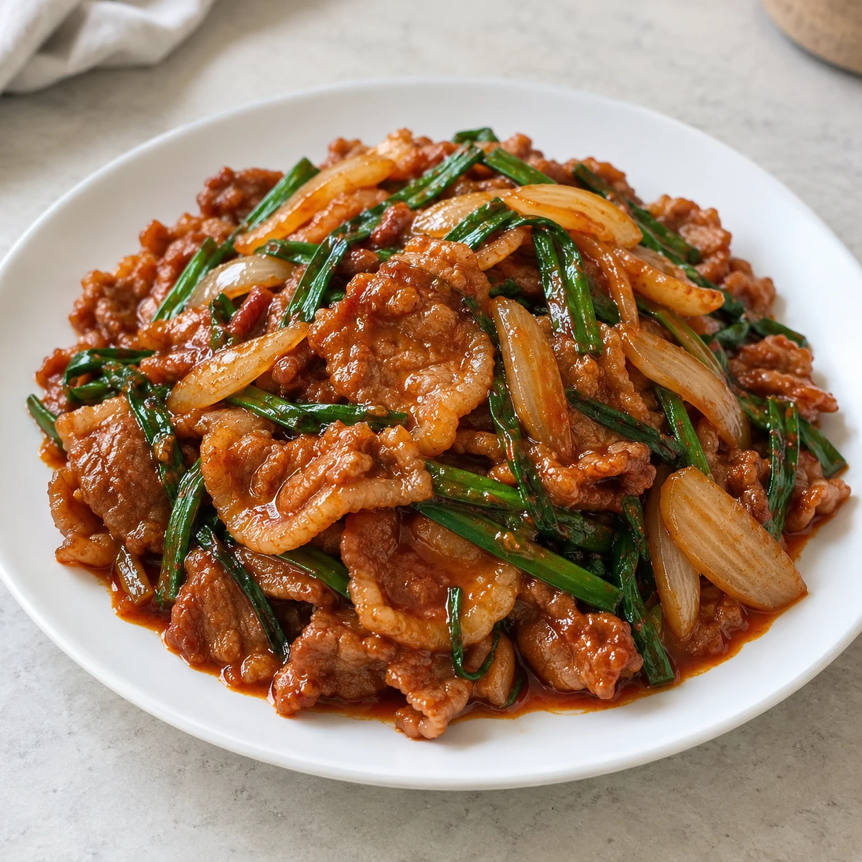 โอรีจูมุลล็อก — เป็ดผัดเผ็ดเกาหลี