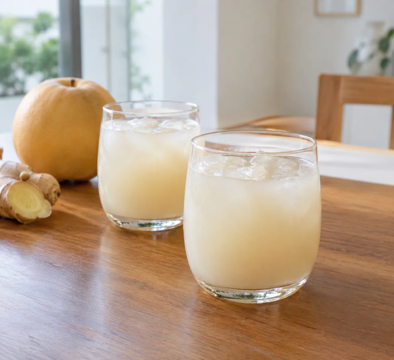 Makgeolli pir dan jahe