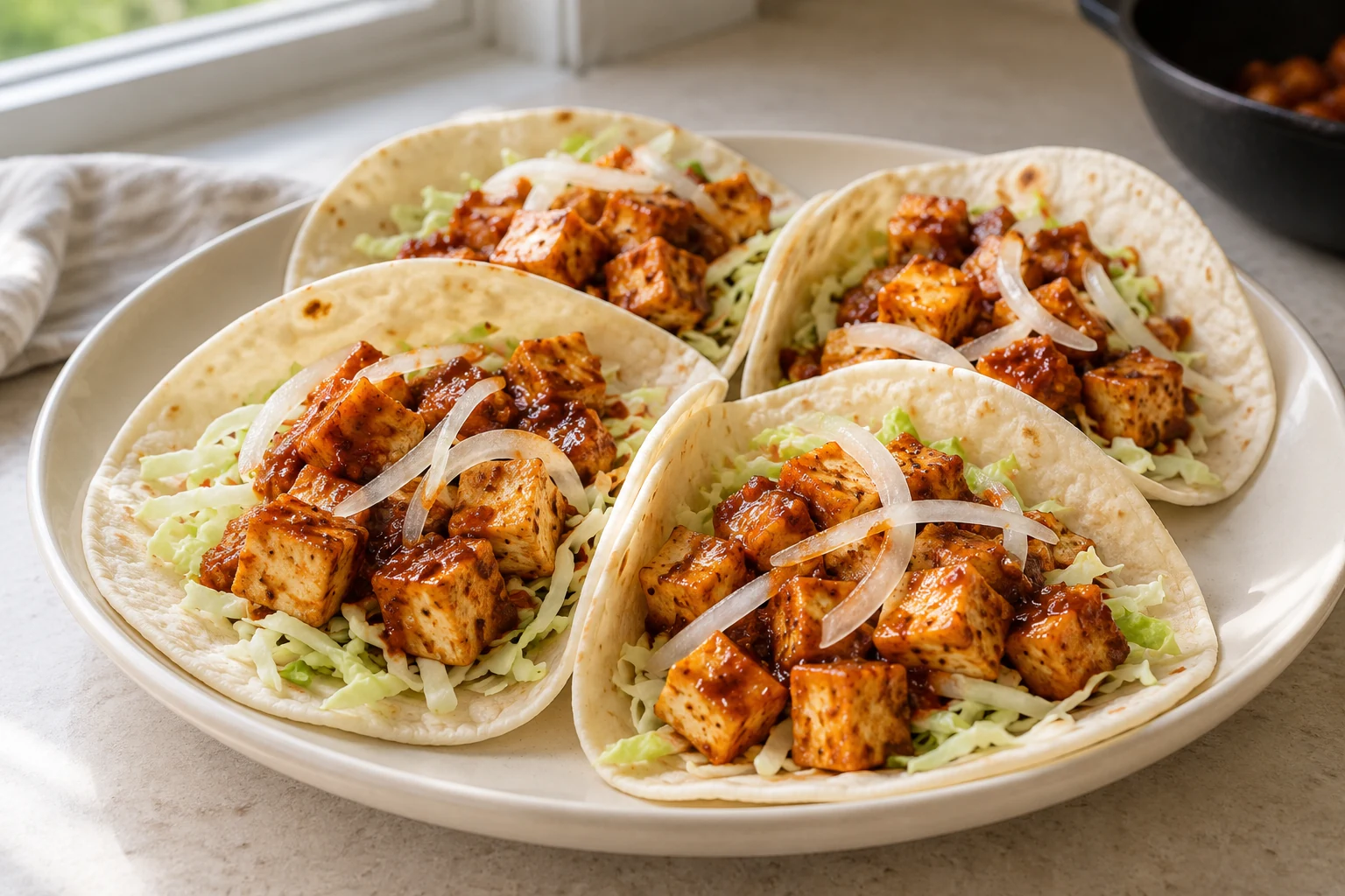 Tacos de tofu au gochujang