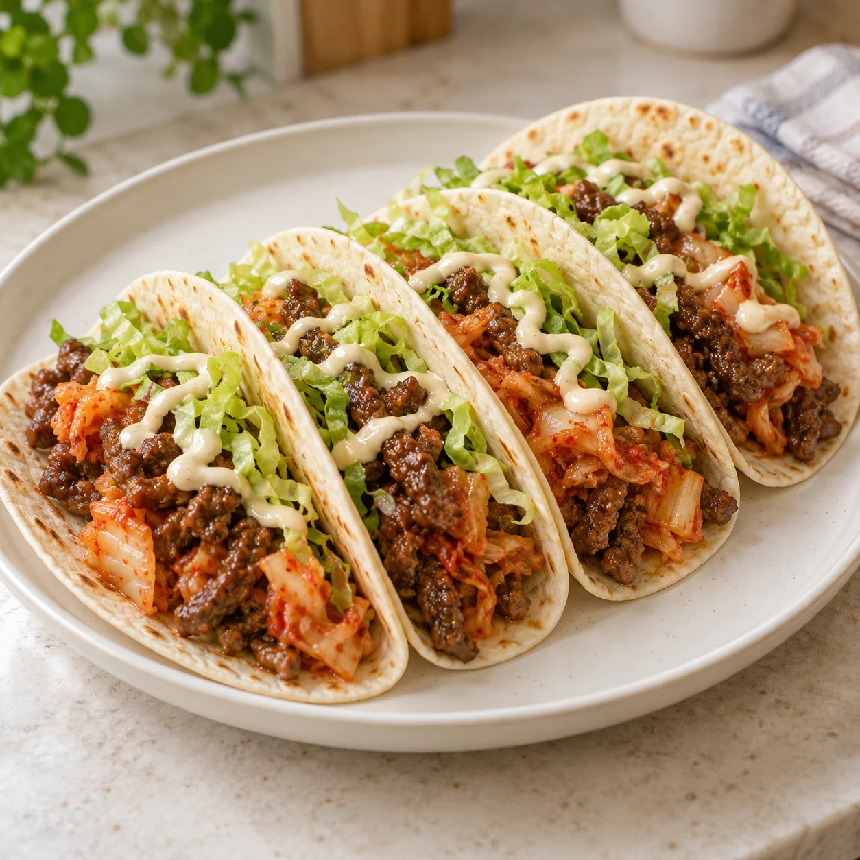 Taco bulgogi dan kimchi