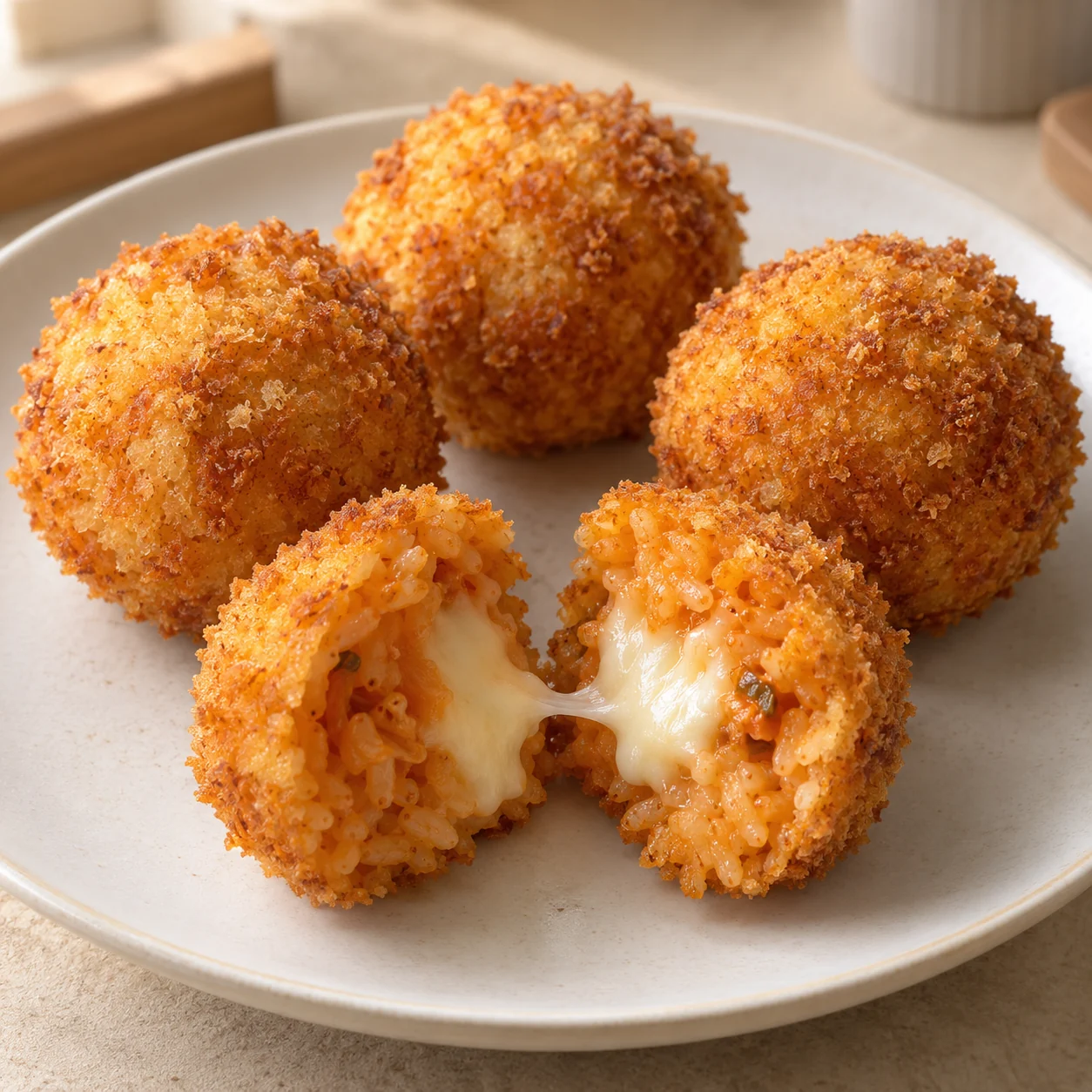 キムチとチーズのライスコロッケ(アランチーニ風)