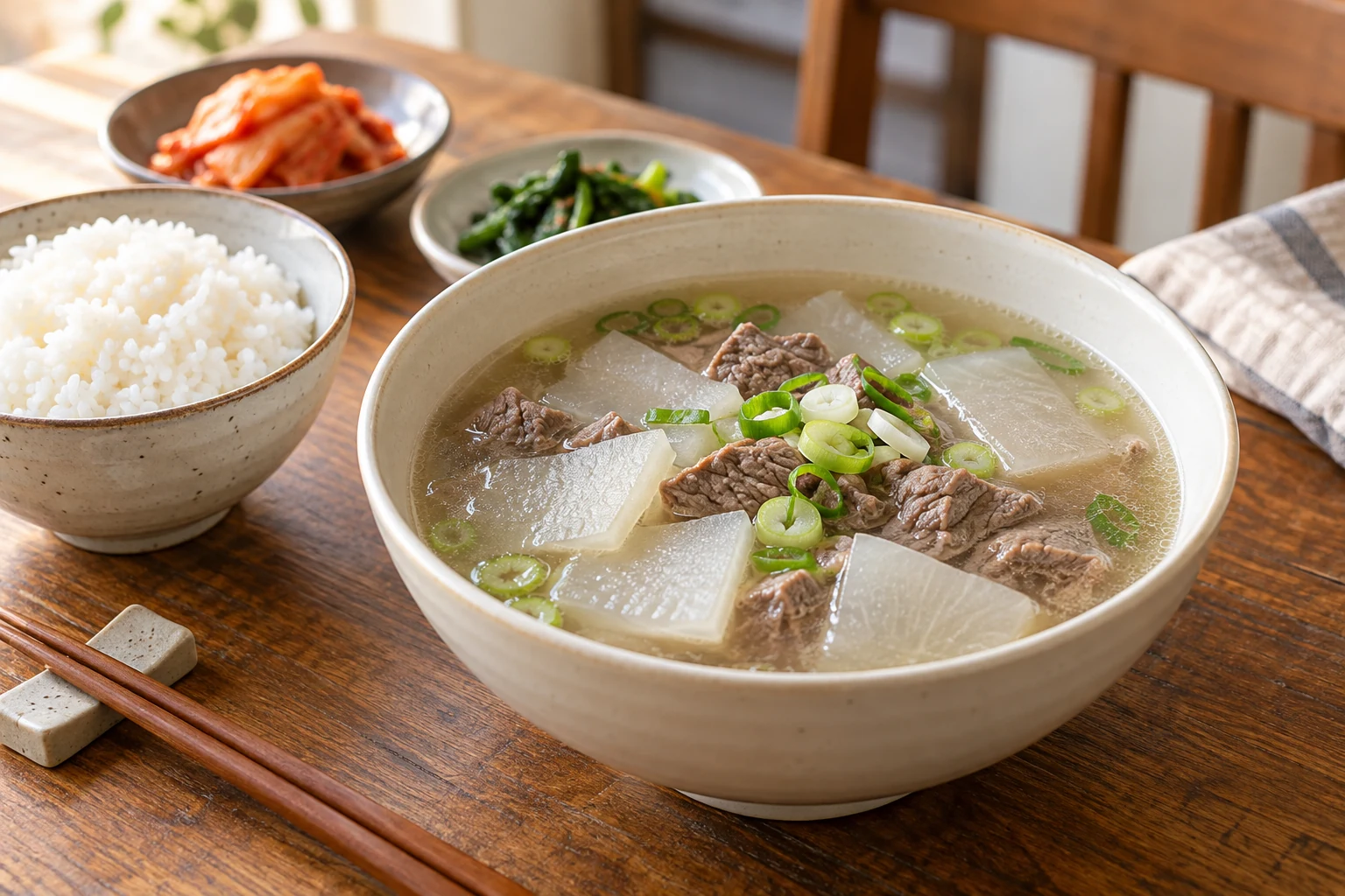 Sup Korea Daging Lembu dan Lobak