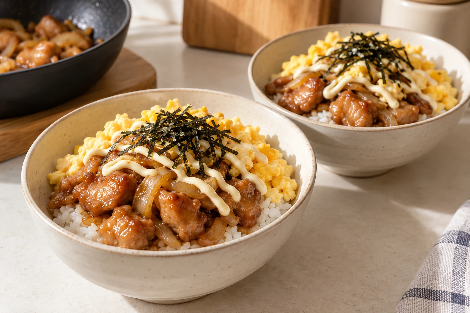 ข้าวหน้าไก่มายองเนสสไตล์เกาหลี