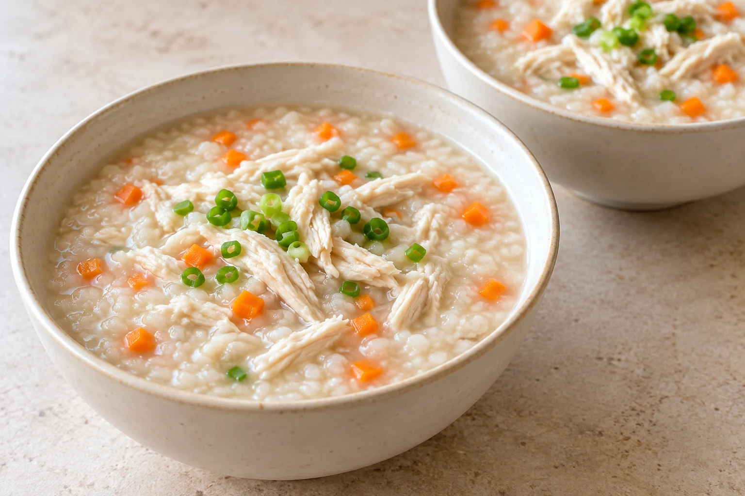 Bubur ayam Korea cepat (dakjuk)
